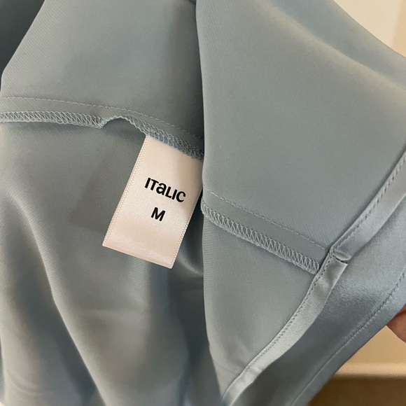 NWT Italic Silk Malone Slip Dress in Periwinkle - Picture 8 of 8